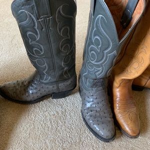 Vintage ostrich boots men’s 6